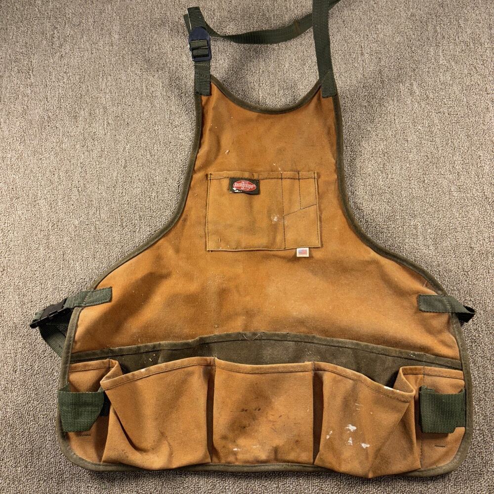 Bucket Boss Vintage Apron Tool Belt Canvas Brown Pocket
